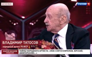 'Прямой эфир' 30.04.2021: Тайны народного артиста Владимира Татосова